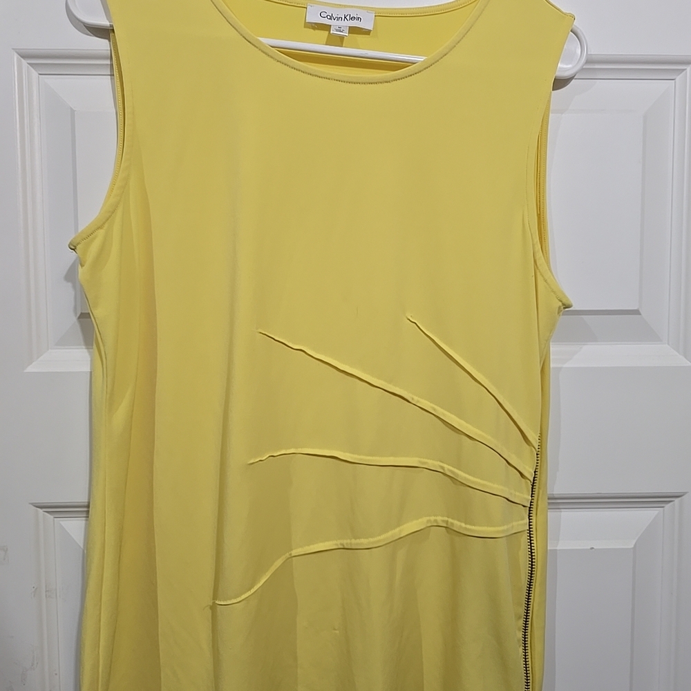 Calvin Klein Yellow Sleeveless Top - Picture 1 of 8